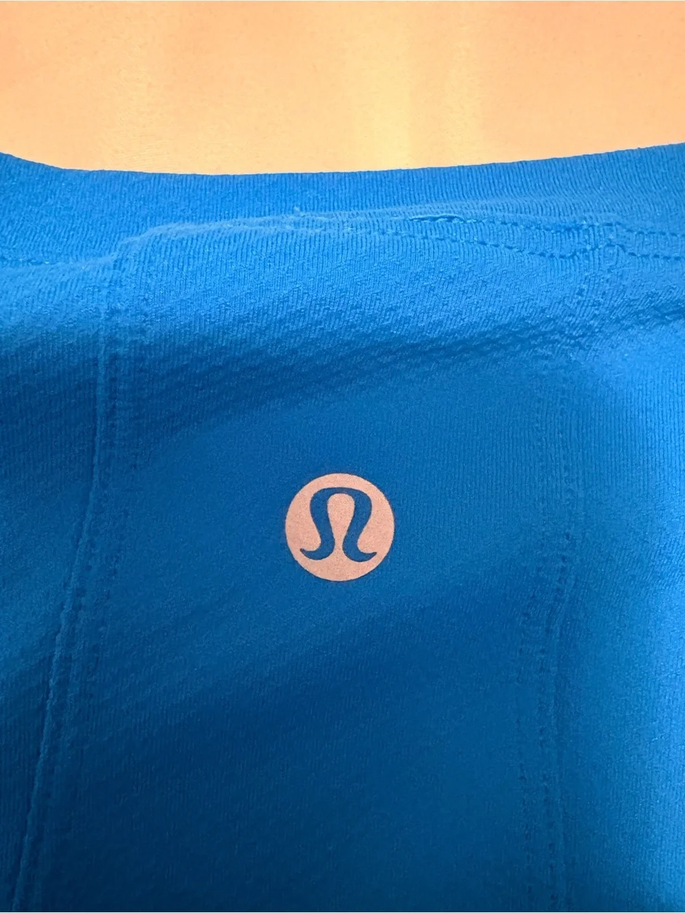 Cropped Blue Lululemon Logo T-shirt